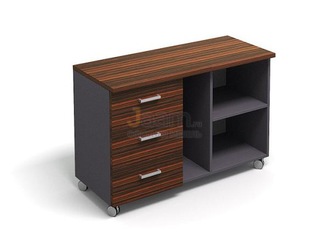 Кабинет руководителя Офисная тумба подкатная 3-х секционная с отсеками прав./лев. 206 VN