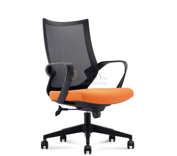 Кресло для руководителя Спэйс CH-193B черно-оранжевое