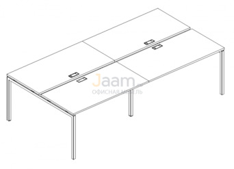 Мебель для персонала Рабочая станция на металлокаркасе DUE Б2 178-2 БП