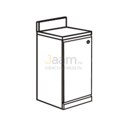 Мебель для гостиниц Офисная тумба с воротником под фригобар левая (для холодильника 45х45х56) R5216V