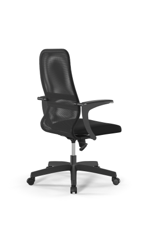 Кресло для руководителя Метта Sit 8 B2-8U - X1+UMF(X1) /Uh00/Wh00/U1mL-b(M09.B02.G15.W01) (Темно-серый | Черный)