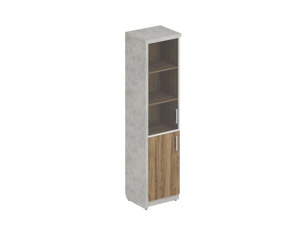 Шкаф (Комплект № 9 Wood&Stone СФ-53450 + СФ-535501 + СФ-535101 537x454x2083 (Дуб Чарльстон/Бетон Чикаго)
