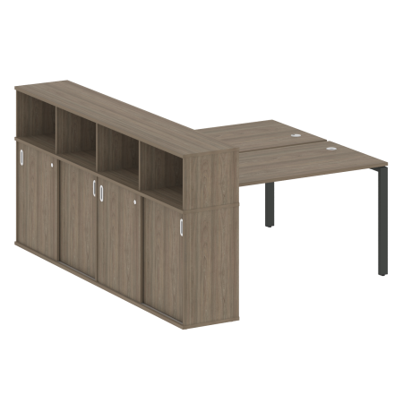 Рабочая станция с опорным шкафом-купе Metal System Style БП.РС-СШК-4.3 1910x2332x1098