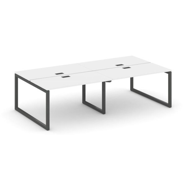 Рабочая станция 2-х сторонняя SN-5O.DRS-033 (2760х1232х750) (Белый/Металл Антрацит)