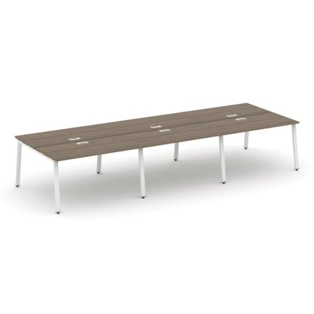 Рабочая станция 2-х сторонняя SN-6A.DRS-064 (4740х1232х750) (Вяз Благородный/Металл Белый)