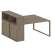 Рабочая станция с шкафом-купе на О-образном м/к Metal System Style БО.РС-СШК-2.3 Т 1810x1475x1098