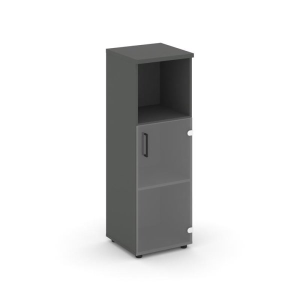Шкаф средний узкий SN.STU-202(R) (400х400х1203) (Антрацит/Прозрачный)