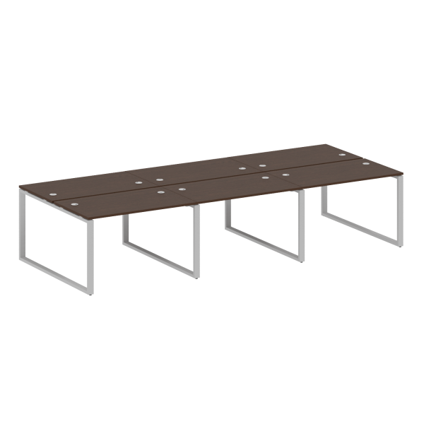 Рабочая станция Metal System Style БО.СМ-6.2 3600x1475x750 (Венге Цаво/Серый металл)