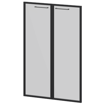 Фасады рамочные стеклянные Кортез KZF-38RS(Ч) 784x20x1158