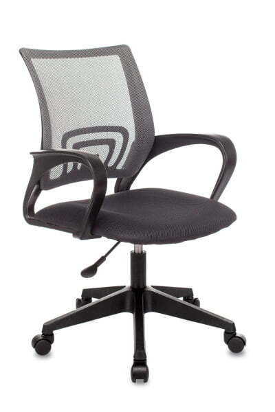 Кресло офисное TopChairs ST-Basic сетка/ткань серый (Компьютерное кресло ST-Basic темно-серый)