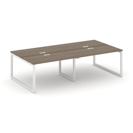 Рабочая станция 2-х сторонняя SN-5O.DRS-044 (3160х1432х750) (Вяз Благородный/Металл Белый)