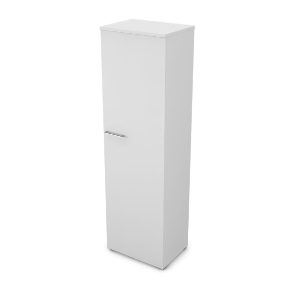 Шкаф для одежды узкий Gloss line 9НШ.014.1 600x450x2045 (Белый премиум)