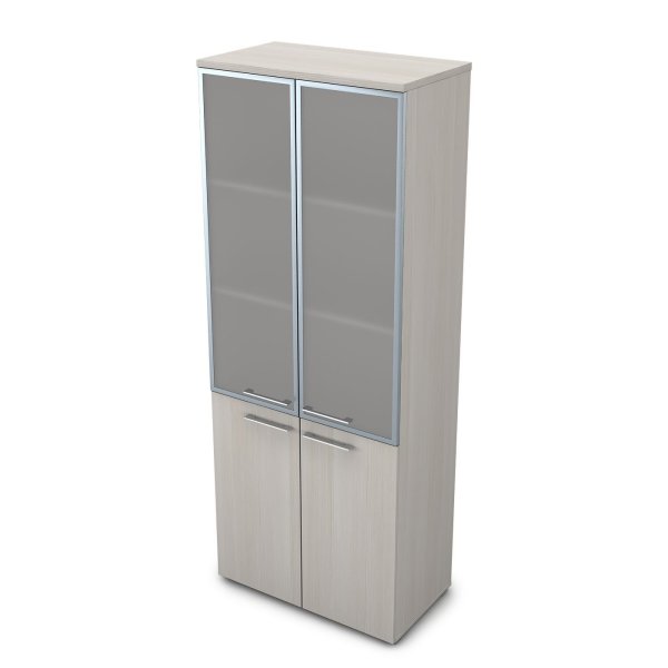 Шкаф высокий со стеклом Gloss line 9НШ.005.19 800x450x2045 (Ivory)