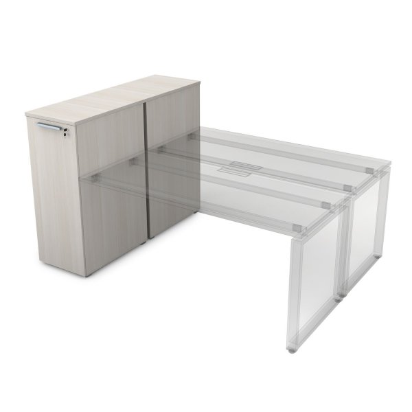9ТП.002.4 Тумба с выкатной секцией (1435x450x1150) (Ivory)