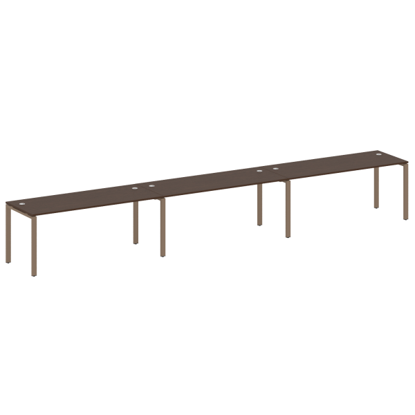 Рабочая станция на 3 раб. места Metal System Style БП.СМ-3.5 5400x720x750 (Венге Цаво/Мокко металл)