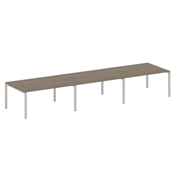 Переговорный стол 3 столешницы Metal System Style БП.ПРГ-3.4 4800x1235x750 (Вяз/Серый металл)