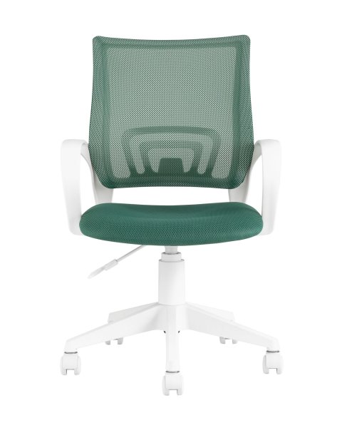 Кресло офисное TopChairs ST-BASIC-W зеленый крестовина пластик белый (Компьютерное кресло ST-BASIC-W зеленый)