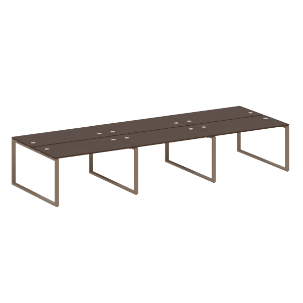 Рабочая станция Metal System Style БО.СМ-6.3 4200x1475x750 (Венге Цаво/Мокко металл)