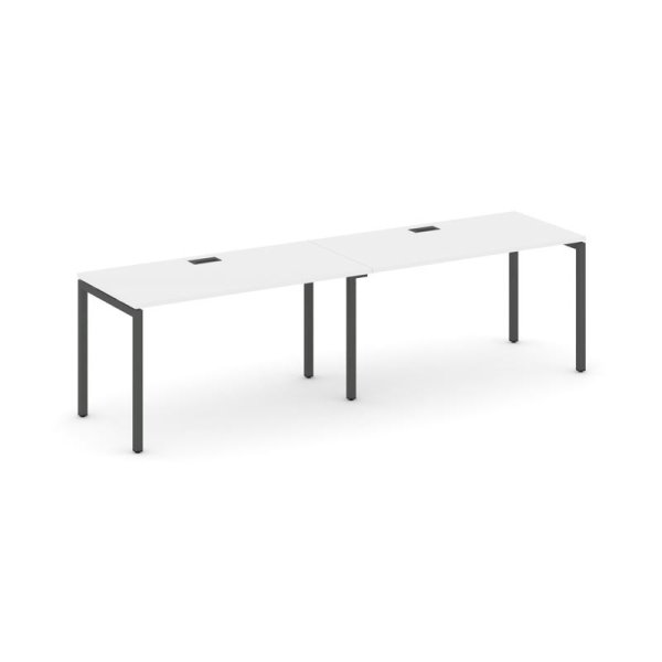 Рабочая станция 1 сторонняя SN-4P.ORS-003 (2760х600х750) (Белый/Металл Антрацит)