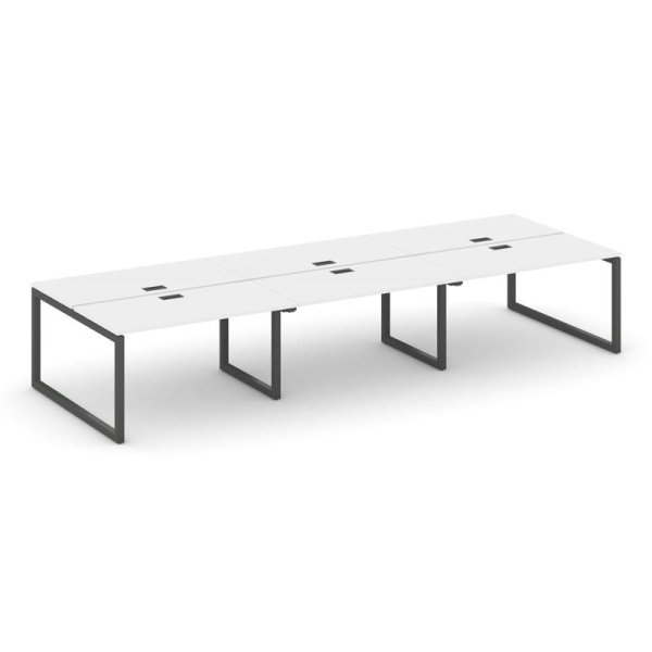 Рабочая станция 2-х сторонняя SN-5O.DRS-081 (2940х1632х750) (Белый/Металл Антрацит)