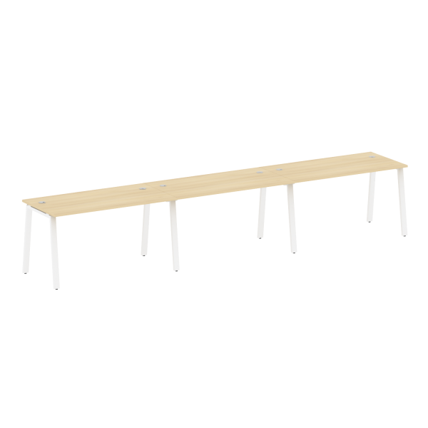 Рабочая станция на 3 рабочих места на А-образном м/к Metal System Style БА.СМ-3.3 4200x720x750