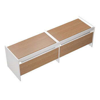Рабочая станция на опорах ДСП (2х140) c ProSystem Profiquadro КВ 1202-2 БВ 2875x806x835