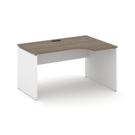 Стол рабочий эргономичный SN-D.SPA-021(R) (1380х800/980х750) (Вяз Благородный/Белый)