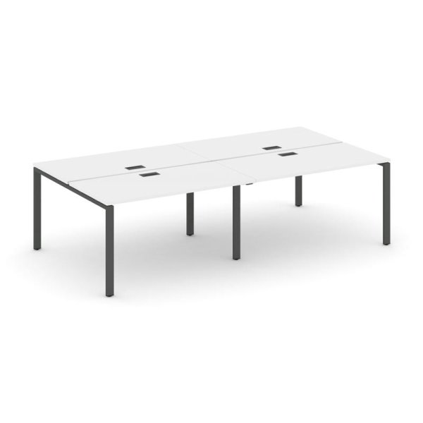 Рабочая станция 2-х сторонняя SN-6P.DRS-053 (2760х1632х750) (Белый/Металл Антрацит)