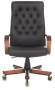 Кресло руководителя T-9928WALNUT/ECO черный эко.кожа крестов. металл/дерево